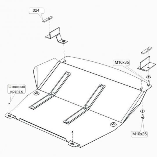 Kolchuga Защита двигателя и радиатора на Mercedes-Benz Sprinter W901-905 '95-06 Kolchuga Защита двигателя и радиатора на Mercedes-Benz Sprinter W901-905 '95-06