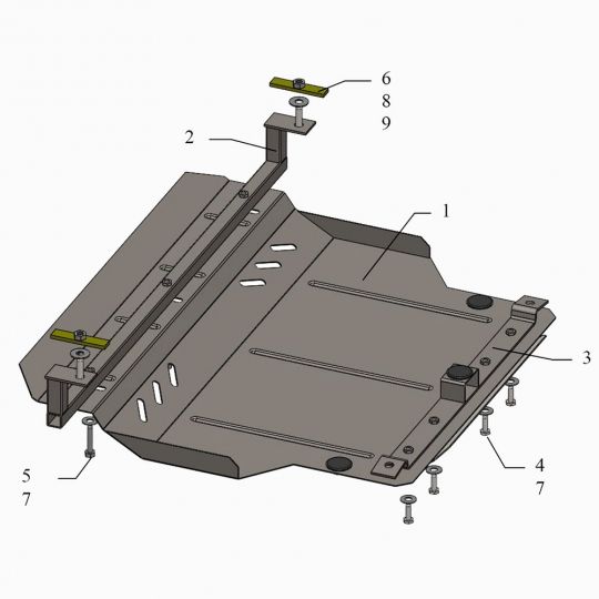 Kolchuga Защита двигателя и радиатора на Mercedes-Benz Sprinter W906 '15-18 Kolchuga Защита двигателя и радиатора на Mercedes-Benz Sprinter W906 '15-18