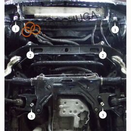 Kolchuga Защита двигателя, радиатора и рулевых реек на Mercedes-Benz E-Class W211 '02-09