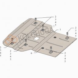 Kolchuga Защита двигателя, радиатора и рулевых реек на Mercedes-Benz E-Class W211 '02-09 (ZiPoFlex-оцинковка)