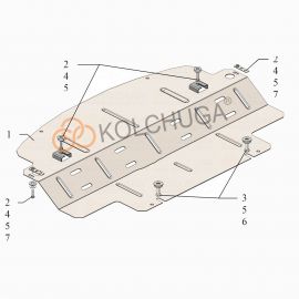 Kolchuga Защита радиатора на Mercedes-Benz R500 W251 '06-14 (ZiPoFlex-оцинковка)