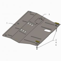 Kolchuga Защита двигателя, КПП и радиатора на MG 3 Cross II '10-