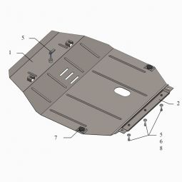Kolchuga Защита двигателя, КПП и радиатора на MG 350 '11-