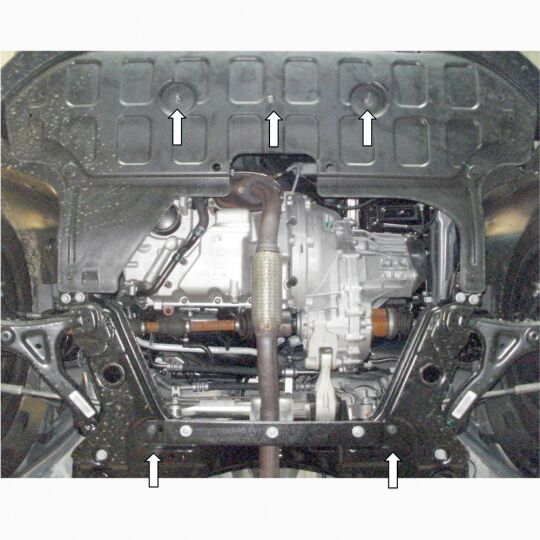 Kolchuga Защита двигателя, КПП и радиатора на MG 5 '12- Kolchuga Защита двигателя, КПП и радиатора на MG 5 '12-