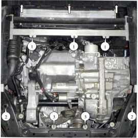 Kolchuga Защита двигателя, КПП и радиатора на Mini Cooper (F56) III '14- (ZiPoFlex-оцинковка)