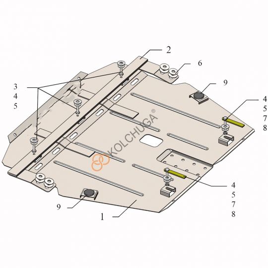 Kolchuga Защита двигателя, КПП и радиатора на Mini Cooper (R56) II '06-14 (ZiPoFlex-оцинковка) Kolchuga Защита двигателя, КПП и радиатора на Mini Cooper (R56) II '06-14 (ZiPoFlex-оцинковка)