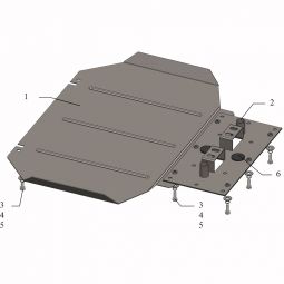 Kolchuga Защита АКПП на Mitsubishi L200 IV '06-14 (ZiPoFlex-оцинковка)