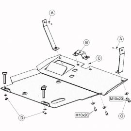 Kolchuga Защита двигателя и КПП на Mitsubishi Carisma '95-04