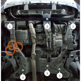 Kolchuga Защита двигателя и КПП на Mitsubishi Outlander XL II '06-12 (ZiPoFlex-оцинковка)