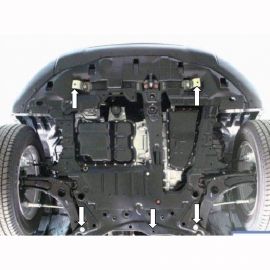 Kolchuga Защита двигателя, КПП и радиатора на Mitsubishi ASX '10- (ZiPoFlex-оцинковка)