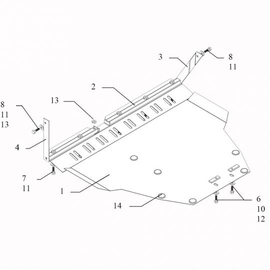 Kolchuga Защита двигателя, КПП и радиатора на Mitsubishi Galant IX '03-12