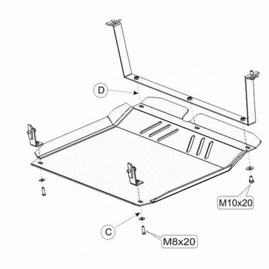 Kolchuga Защита двигателя, КПП и радиатора на Mitsubishi Galant VIII '96-03 (V-2,5) Kolchuga Защита двигателя, КПП и радиатора на Mitsubishi Galant VIII '96-03 (V-2,5)