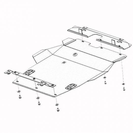Kolchuga Защита двигателя, КПП и радиатора на Mitsubishi Galant VIII '96-03 Kolchuga Защита двигателя, КПП и радиатора на Mitsubishi Galant VIII '96-03