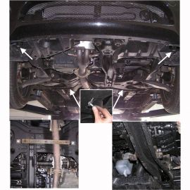 Kolchuga Защита двигателя, КПП и радиатора на Mitsubishi Grandis '03-11