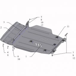 Kolchuga Защита двигателя, КПП и радиатора на Mitsubishi Lancer Evolution X '07-