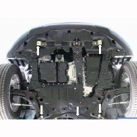 Kolchuga Защита двигателя, КПП и радиатора на Mitsubishi Lancer X '07- (ZiPoFlex-оцинковка)