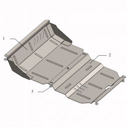 Kolchuga Защита двигателя и радиатора на Mitsubishi L200 IV '06-14