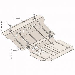 Kolchuga Защита двигателя, радиатора и редуктора на Mitsubishi L200 V '15-