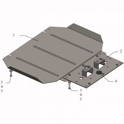 Kolchuga Защита МКПП на Mitsubishi L200 IV '06-14 (ZiPoFlex-оцинковка)