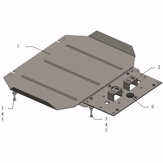 Kolchuga Защита МКПП на Mitsubishi Pajero Sport II '08-16 (ZiPoFlex-оцинковка)