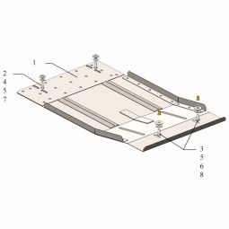 Kolchuga Защита раздатки на Mitsubishi Pajero Sport III '15-