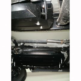 Kolchuga Защита топливнго бака на Mitsubishi L200 IV '06-14 (ZiPoFlex-оцинковка)