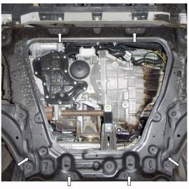 Kolchuga Защита двигателя и КПП на Nissan Pulsar (C13) '14- (ZiPoFlex-оцинковка)
