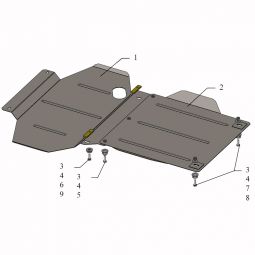 Kolchuga Защита двигателя и КПП на Nissan Xterra II '05-15