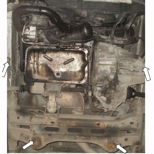 Kolchuga Защита двигателя, КПП и радиатора на Nissan Interstar I '98-10 (V-3,0 DCI)