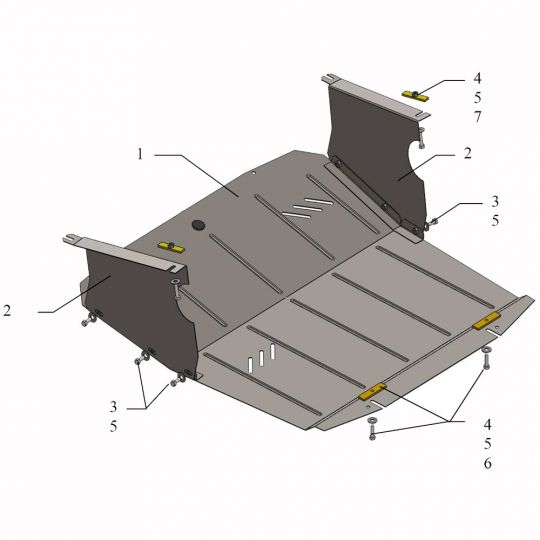 Kolchuga Защита двигателя, КПП и радиатора на Nissan Interstar I '98-10 (V-3,0 DCI)