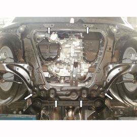 Kolchuga Защита двигателя, КПП и радиатора на Nissan Juke '10- (ZiPoFlex-оцинковка)