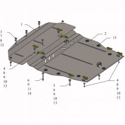 Kolchuga Защита двигателя, КПП и радиатора на Nissan Leaf '10-