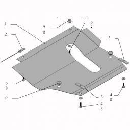 Kolchuga Защита двигателя, КПП и радиатора на Nissan Micra (K12) III '03-10 (АКПП)