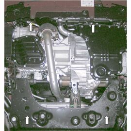 Kolchuga Защита двигателя, КПП и радиатора на Nissan Micra (K12) III '03-10 (МКПП) (ZiPoFlex-оцинковка)