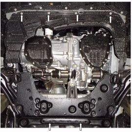 Kolchuga Защита двигателя, КПП и радиатора на Nissan NV200 '09- (ZiPoFlex-оцинковка)
