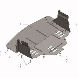 Kolchuga Защита двигателя, КПП и радиатора на Nissan NV400 '10- (ZiPoFlex-оцинковка)