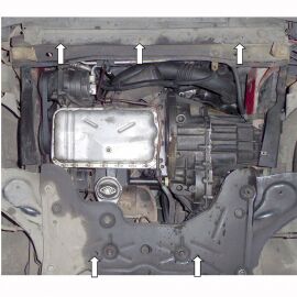 Kolchuga Защита двигателя, КПП и радиатора на Nissan Primastar '02-16 (V-2,5D) (ZiPoFlex-оцинковка)