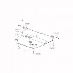 Kolchuga Защита двигателя, КПП и радиатора на Nissan Primera (P11) '96-02