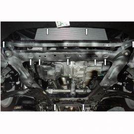 Kolchuga Защита двигателя, КПП и радиатора на Nissan Qashqai+2 (J10) I '07-13 (ZiPoFlex-оцинковка)