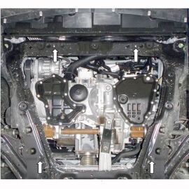Kolchuga Защита двигателя, КПП и радиатора на Nissan Qashqai (J11) II '13- (V-1,2i) (ZiPoFlex-оцинковка)