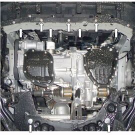 Kolchuga Защита двигателя, КПП и радиатора на Nissan Sentra (B17) '12- (ZiPoFlex-оцинковка)