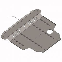 Kolchuga Защита двигателя, КПП и радиатора на Nissan Sunny (N17) '10- (ZiPoFlex-оцинковка)