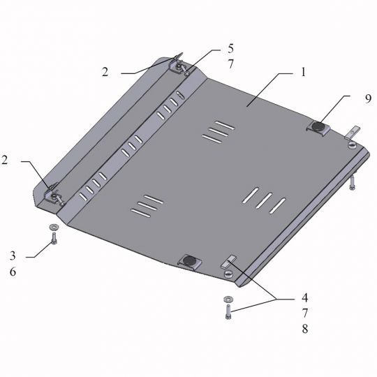 Kolchuga Защита двигателя, КПП и радиатора на Nissan Teana (J32) '08- Kolchuga Защита двигателя, КПП и радиатора на Nissan Teana (J32) '08-