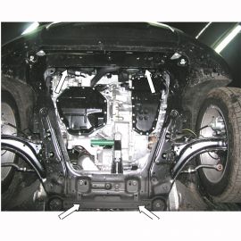 Kolchuga Защита двигателя, КПП и радиатора на Nissan X-Trail (T31) II '07-14 (ZiPoFlex-оцинковка)