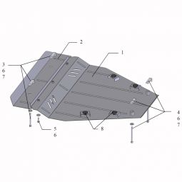 Kolchuga Защита двигателя, КПП и радиатора на Nissan X-Trail (T31) II '07-14