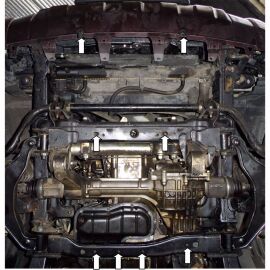 Kolchuga Защита двигателя, КПП, радиатора и раздатки на Nissan Pathfinder (R52) IV '12- (ZiPoFlex-оцинковка)