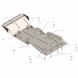 Kolchuga Защита двигателя, КПП, радиатора и редуктора на Nissan Pathfinder (R51) III '05-14