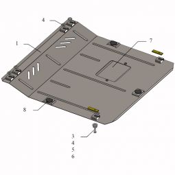 Kolchuga Защита двигателя и КПП на Opel Mokka '15- (ZiPoFlex-оцинковка)