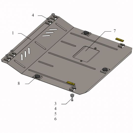 Kolchuga Защита двигателя и КПП на Opel Mokka '15- (ZiPoFlex-оцинковка) Kolchuga Защита двигателя и КПП на Opel Mokka '15- (ZiPoFlex-оцинковка)