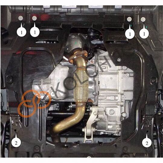 Kolchuga Защита двигателя и КПП на Opel Mokka X '16- (ZiPoFlex-оцинковка) Kolchuga Защита двигателя и КПП на Opel Mokka X '16- (ZiPoFlex-оцинковка)